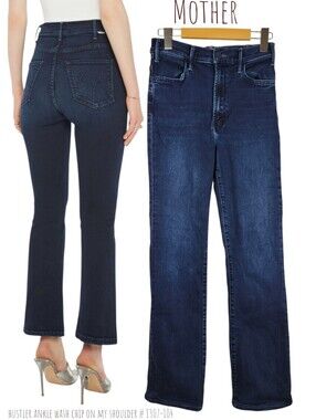 MOTHER The Hustler Ankle Jeans  Chip On My Shoulder High Rise Bootcut Women's 26